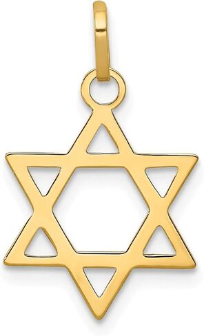 14K Yellow Gold Star of David Pendant Charm Jewelry in Kuwait