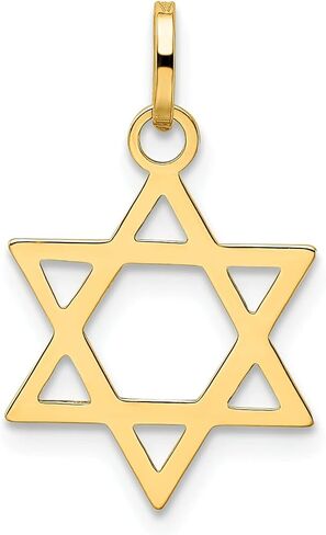 14K Yellow Gold Star of David Pendant Charm Jewelry in Kuwait