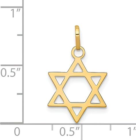 14K Yellow Gold Star of David Pendant Charm Jewelry in Kuwait
