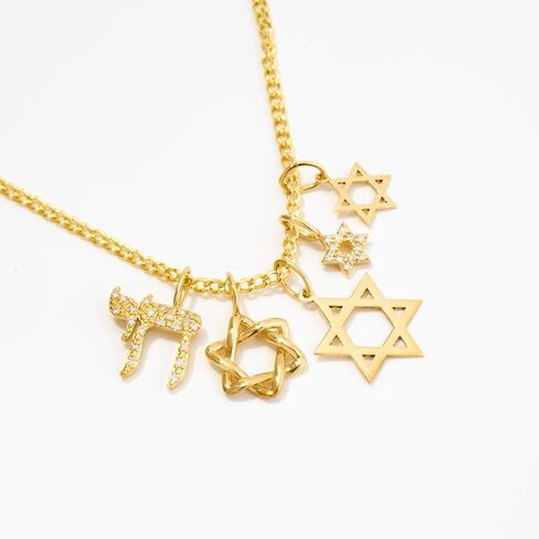 Gelin Star of David Pendant in 10K Solid Gold in Kuwait