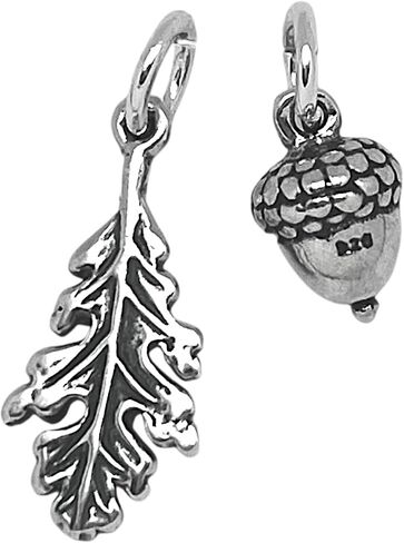 KEVIN N ANNA 925 Sterling Silver Acorn & Oak Leaf Charm Set (Charm Only) in Kuwait