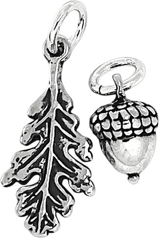 KEVIN N ANNA 925 Sterling Silver Acorn & Oak Leaf Charm Set (Charm Only) in Kuwait