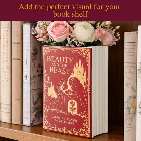 Beauty and the Beast Inspired Book-Shaped Ceramic Vase – Decorative Floral Vase for Home & Bookshelf Décor, Unique in Kuwait