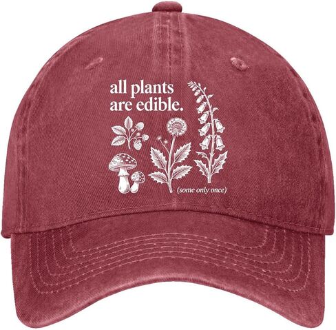 All Plants are Edibles Some Only-Once Hats for Mens Classic Washed Distressed in Kuwait