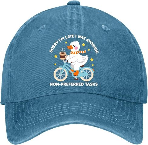 Sorry I'm Late I was Avoiding Non-Preferred Tasks Hats for Men Soft Washed in Kuwait