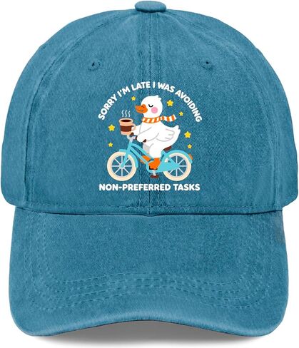 Sorry I'm Late I was Avoiding Non-Preferred Tasks Hats for Men Soft Washed in Kuwait