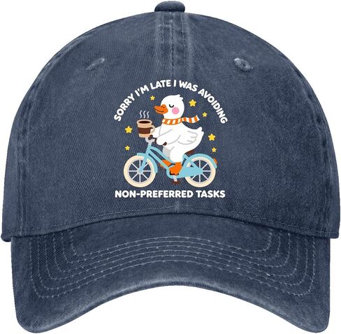 Sorry I'm Late I was Avoiding Non-Preferred Tasks Hats for Men Soft Washed in Kuwait