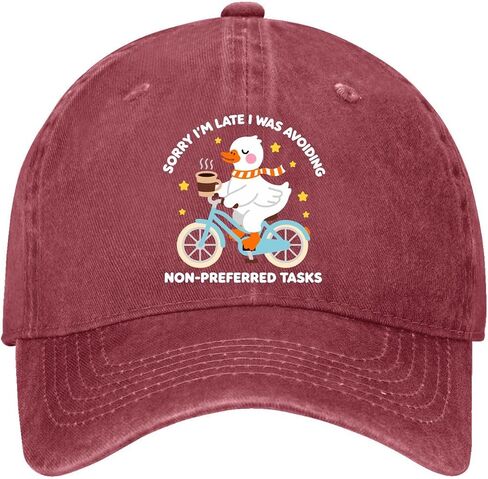 Sorry I'm Late I was Avoiding Non-Preferred Tasks Hats for Men Soft Washed in Kuwait