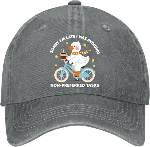 Sorry I'm Late I was Avoiding Non-Preferred Tasks Hats for Men Soft Washed in Kuwait