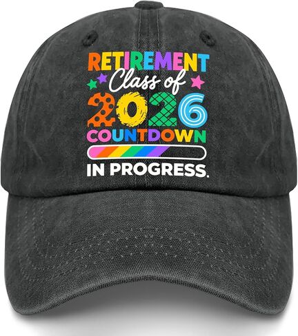 Retirements Class of 2026 Countdown in Progress Hats for Men Stylish Washed in Kuwait