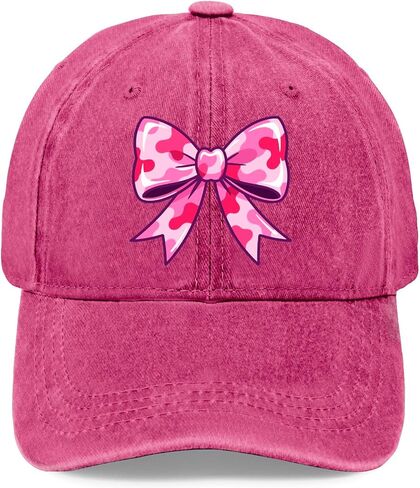 Camo-Bow camouflages Cute Coquettes Hat for Womens Trendy Washed Distressed in Kuwait