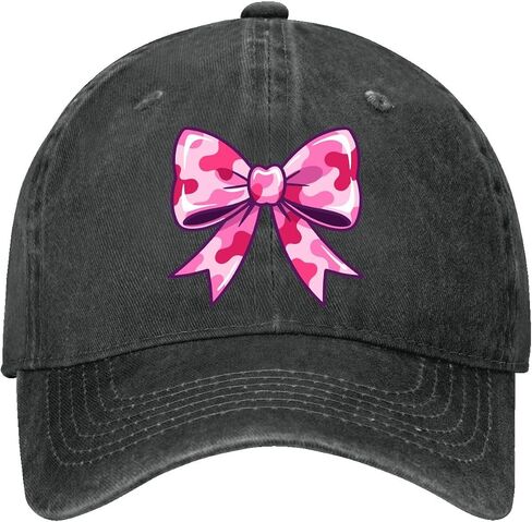 Camo-Bow camouflages Cute Coquettes Hat for Womens Trendy Washed Distressed in Kuwait