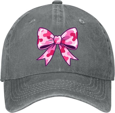 Camo-Bow camouflages Cute Coquettes Hat for Womens Trendy Washed Distressed in Kuwait