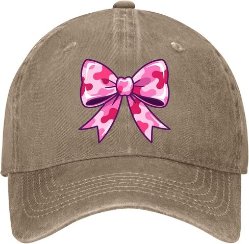 Camo-Bow camouflages Cute Coquettes Hat for Womens Trendy Washed Distressed in Kuwait