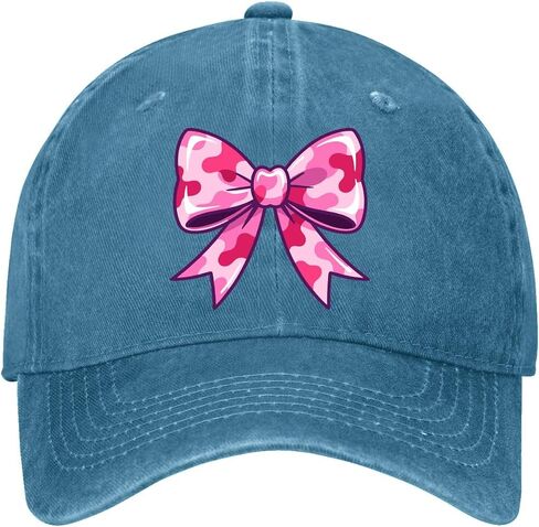 Camo-Bow camouflages Cute Coquettes Hat for Womens Trendy Washed Distressed in Kuwait