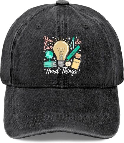 You Can Do You Can Doing Hard Things Hats for Womens Vintage Washed Distressed in Kuwait