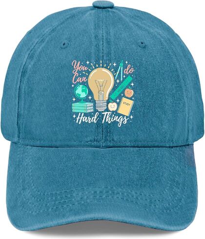 You Can Do You Can Doing Hard Things Hats for Womens Vintage Washed Distressed in Kuwait