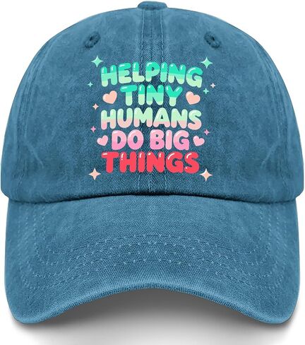 Teaching Tiny-Humans Big Things Hat for Womens Soft Washed Distressed Baseball in Kuwait