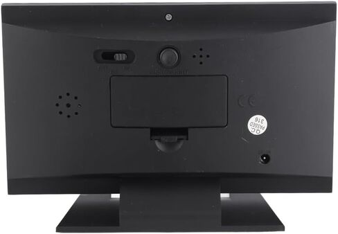 Yosoo Digital Weather Clock, Colorful Display with Temperature Humidity Meter Alarm Calendar, Voice Activated Backlight, for Indoor Wall Table Use (Black) in Kuwait