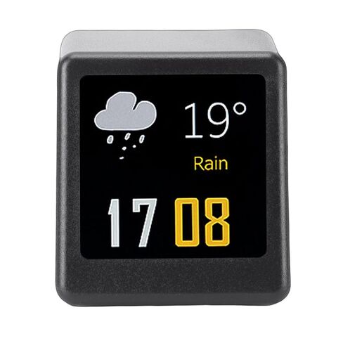 OPPWONG Mini Digital Clock with Weather Forecast, 1.54in IPS Screen Dynamic Temperature Humidity Display, GIF Photo Album WiFi Desktop Clock, Ideal for Car Office Home in Kuwait