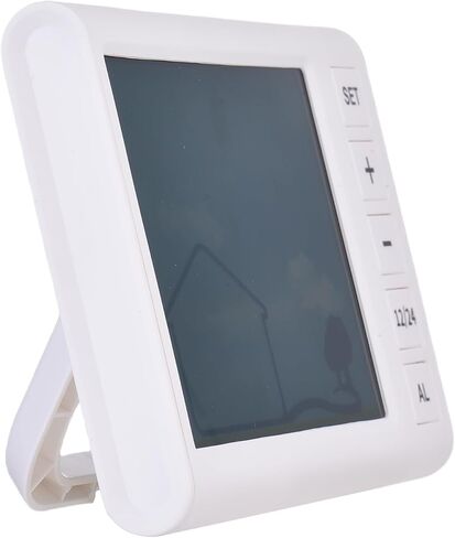 ساعة رقمية لاسلكية من AUNMAS، شاشة LCD كبيرة مقاس 4.3 بوصة مع توقعات الطقس، مراقب رطوبة درجة الحرارة في الأماكن المغلقة والخارجية، تعمل بالبطارية للتخييم في المكتب المنزلي in Kuwait