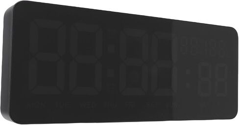 Fabater Digital Wall Clock, 3 Adjustable Brightness Levels WiFi Auto Sync Temperature Humidity Display Timer, WiFi Digital Wall Clock, LED Display with Remote Control for in Kuwait