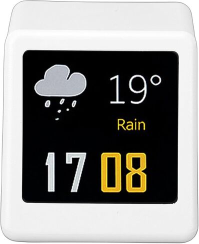 1.54 Inch Smart Weather Display Clock, LED Dynamic Desktop Clock, No App Needed Digital Clocks with GIF Support & WiFi, Ideal for Office & Car in Kuwait