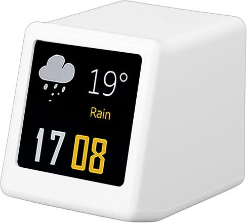 1.54 Inch Smart Weather Display Clock, LED Dynamic Desktop Clock, No App Needed Digital Clocks with GIF Support & WiFi, Ideal for Office & Car in Kuwait