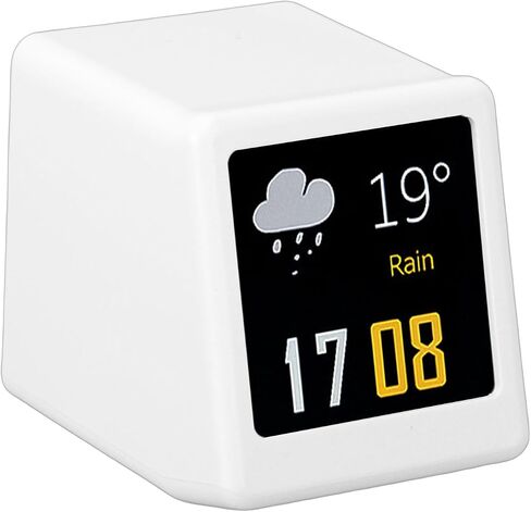1.54 Inch Smart Weather Display Clock, LED Dynamic Desktop Clock, No App Needed Digital Clocks with GIF Support & WiFi, Ideal for Office & Car in Kuwait
