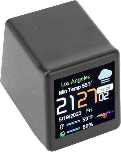 MAVIS LAVEN Smart Electronic Clock, LCD Digital Display, Temperature Weather Forecast, for Home and Office Use (White) in Saudi Arabia