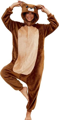 Unisex Adult Halloween Costumes, Animal Onesie Pajamas Cosplay Party Costume Sleepwear Homewear in Saudi Arabia