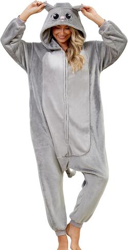 Unisex Adult Halloween Costumes, Animal Onesie Pajamas Cosplay Party Costume Sleepwear Homewear in Saudi Arabia