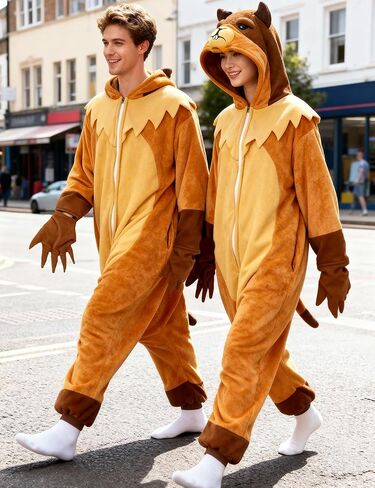 Adult Loose - fitting Groundhog Onesie Costume Halloween Christmas Cosplay Groundhog Costume Women Men in Saudi Arabia