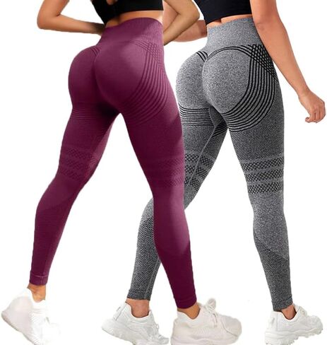 2 PCS POWERCELLS 3D Metabolic Booster High Waisted Compression Leggings, Women Cellulite 3D Sculpting Pants in Kuwait