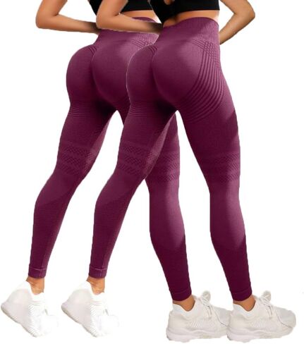 2 PCS POWERCELLS 3D Metabolic Booster High Waisted Compression Leggings, Women Cellulite 3D Sculpting Pants in Kuwait