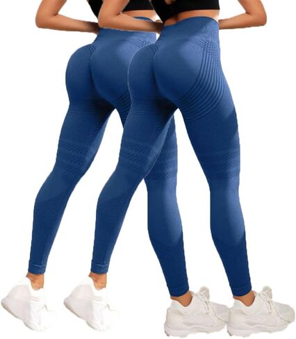 2 PCS POWERCELLS 3D Metabolic Booster High Waisted Compression Leggings, Women Cellulite 3D Sculpting Pants in Kuwait