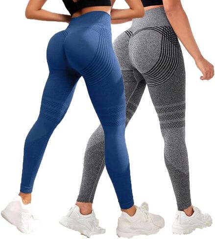 2 PCS POWERCELLS 3D Metabolic Booster High Waisted Compression Leggings, Women Cellulite 3D Sculpting Pants in Kuwait