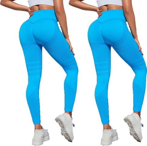 2 PCS POWERCELLS 3D Metabolic Booster High Waisted Compression Leggings, Women Cellulite 3D Sculpting Pants in Kuwait