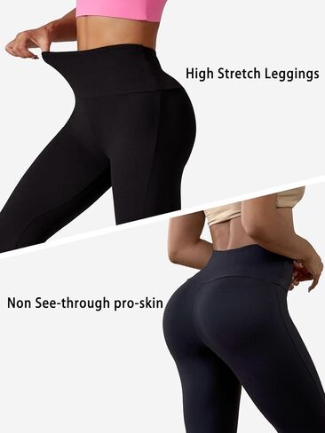 3 Pack Women's Super Soft High Waisted Flare Pants, Leggings Tummy Control Soft Bootleg Bell Bottoms in Kuwait