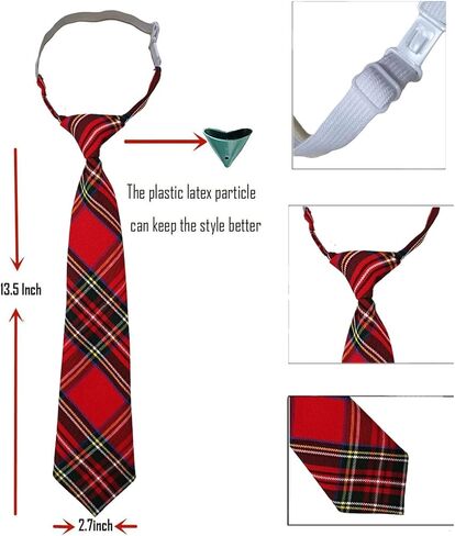 Girls Womens Pleated Plaid Cosplay Cheer Skirt High Waist Mini School Uniform Tennis Skirts Christmas with NeckTies in Saudi Arabia