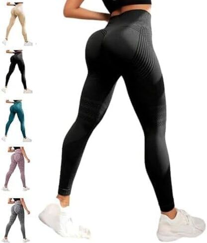 3D Cellulite Leggings Compression,High Waist 3D Anti Cellulite Leggings for Women, Slimming Workout Yoga Pants in Saudi Arabia