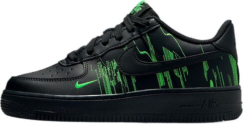 حذاء Nike Air Force 1 LV8 4 للأطفال الكبار (أسود/أخضر سترايك/أرجواني حيوي/أسود) مقاس 5 in Kuwait