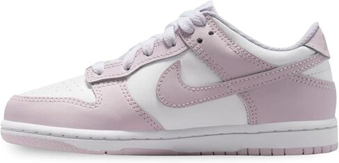 حذاء Nike Dunk Low للأطفال الصغار (أبيض/بنفسجي فاتح/بنفسجي فاتح) in Kuwait