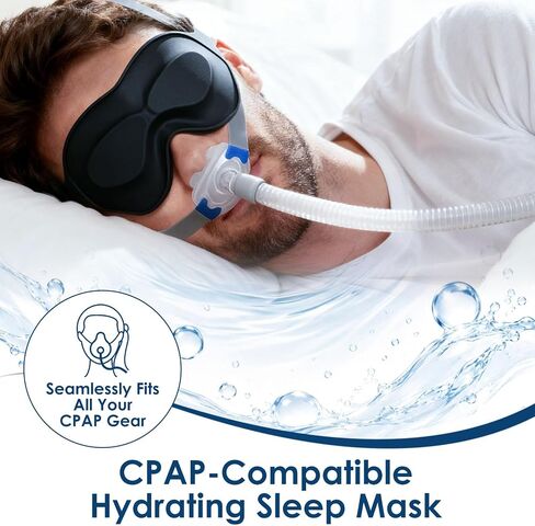 Sleep Masks Designed to Relief Dry Eyes, Upgraded 3D Silicone Moisture Chamber Glasses for Dry Eyes Relief, Hydrating Sleep Goggles for CPAP Users in Saudi Arabia