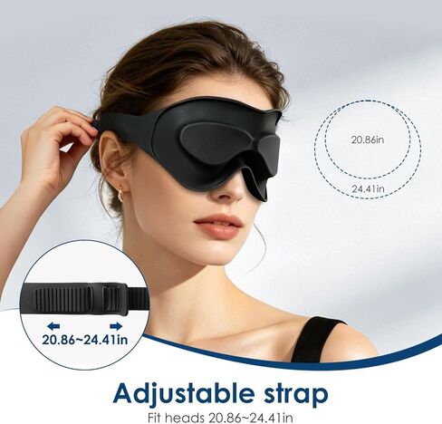 Sleep Masks Designed to Relief Dry Eyes, Upgraded 3D Silicone Moisture Chamber Glasses for Dry Eyes Relief, Hydrating Sleep Goggles for CPAP Users in Saudi Arabia