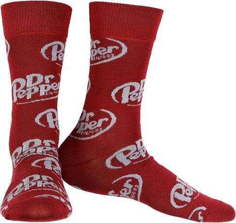 Culture Fly Dr. Pepper Socks Contrasting Logo Design 2-Pack Adult Mid-Calf Crew Socks in Kuwait