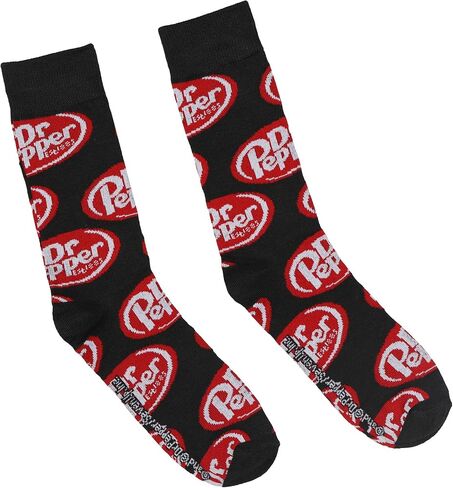Culture Fly Dr. Pepper Socks Contrasting Logo Design 2-Pack Adult Mid-Calf Crew Socks in Kuwait