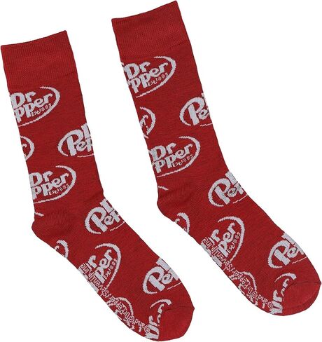 Culture Fly Dr. Pepper Socks Contrasting Logo Design 2-Pack Adult Mid-Calf Crew Socks in Kuwait