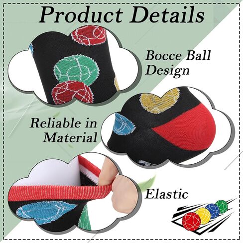 Unittype It's Bocce O'clock Funny Bocce Ball Sock Half Calf Novelty Socks with Colorful Crazy Designs Gifts for Men Women in Kuwait