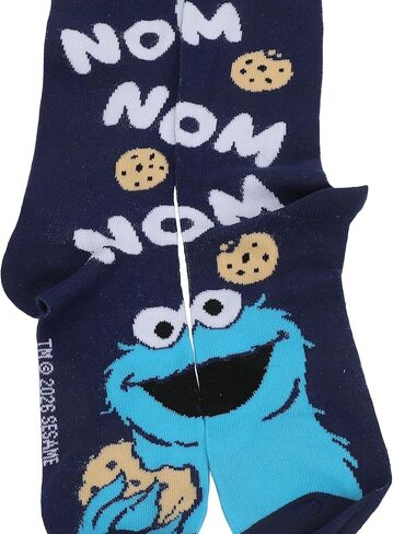 جوارب Bioworld Sesame Street Cookie Monster Character للرجال كاجوال (عبوة من 5 قطع) in Kuwait